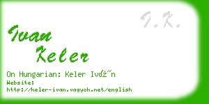 ivan keler business card